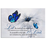 Let the words of my mouth and the meditation of my heart canvas print
