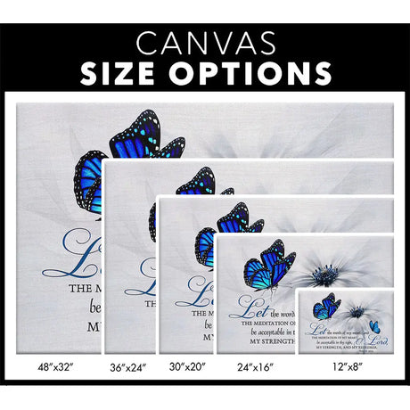 Let the words of my mouth and the meditation of my heart canvas size options