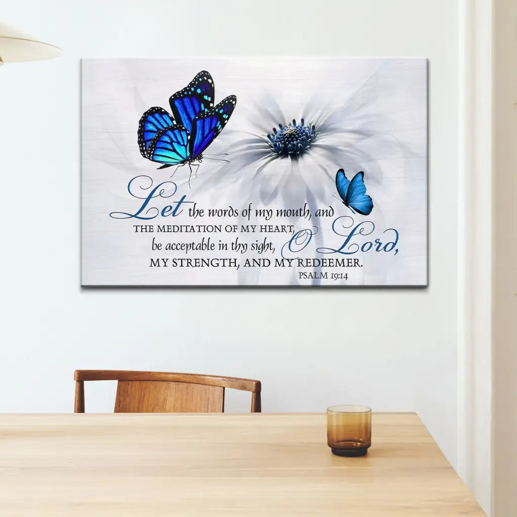 Let the words of my mouth and the meditation of my heart canvas wall art