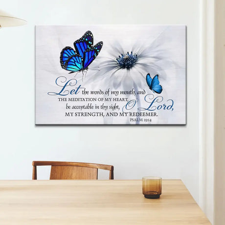 Let the words of my mouth and the meditation of my heart canvas wall art