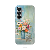 Let Your Faith Be Bigger Than Your Fear Vase of Flowers Phone Case Samsung Galaxy S26 Plus / Tough Case