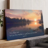 Let’s go off by ourselves to a quiet place and rest awhile Mark 6:31 canvas wall art
