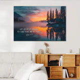 Christian wall art with Mark 6:31 scripture, faith-based gift about rest and peace with Jesus.