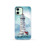 Lighthouse I Am the Light of World John 8:12 Bible Verse Phone Case iPhone 12 / Tough