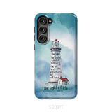 Lighthouse I Am the Light of World John 8:12 Bible Verse Phone Case Samsung Galaxy S23 Plus / Tough