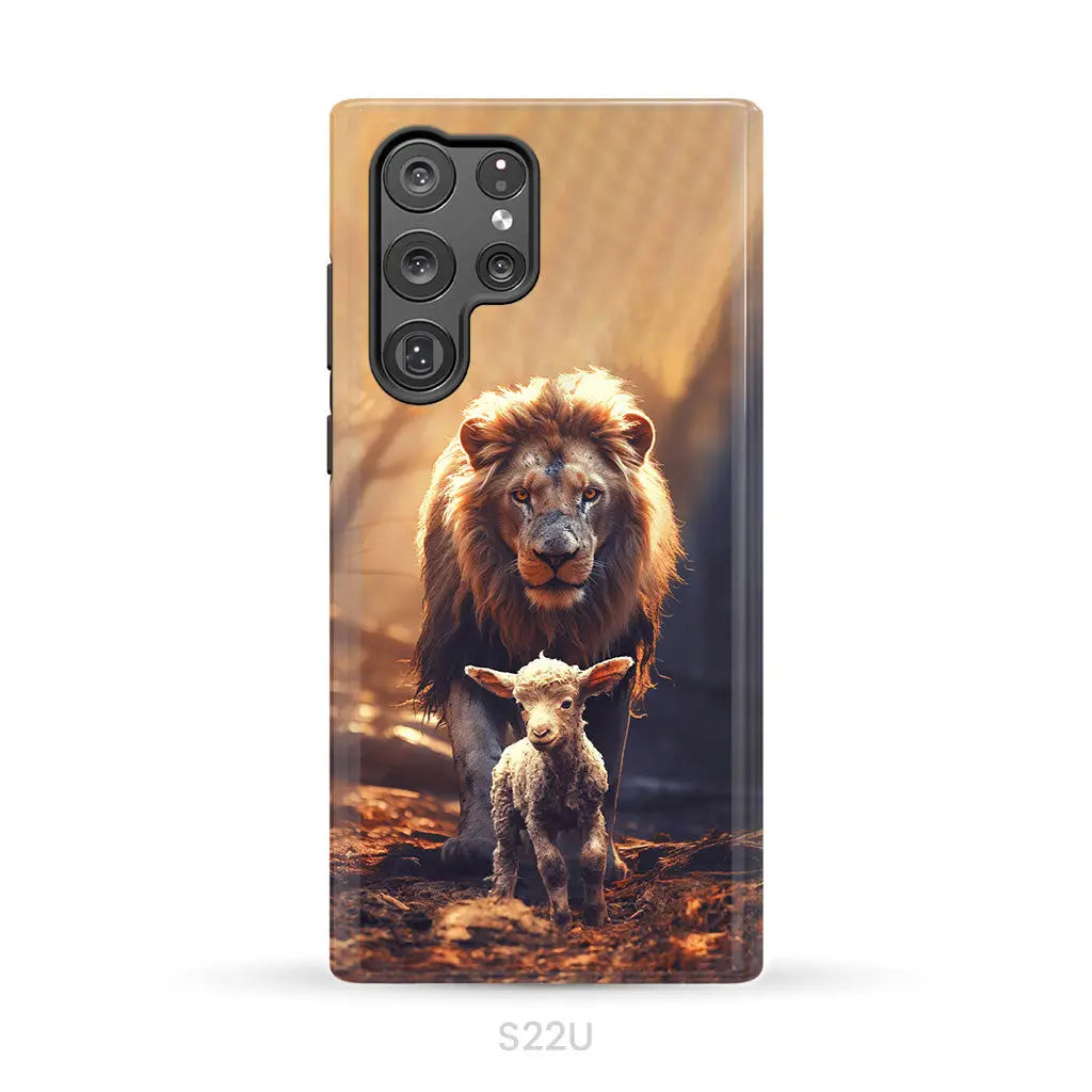 Lion And Lamb In The Forest Phone Case