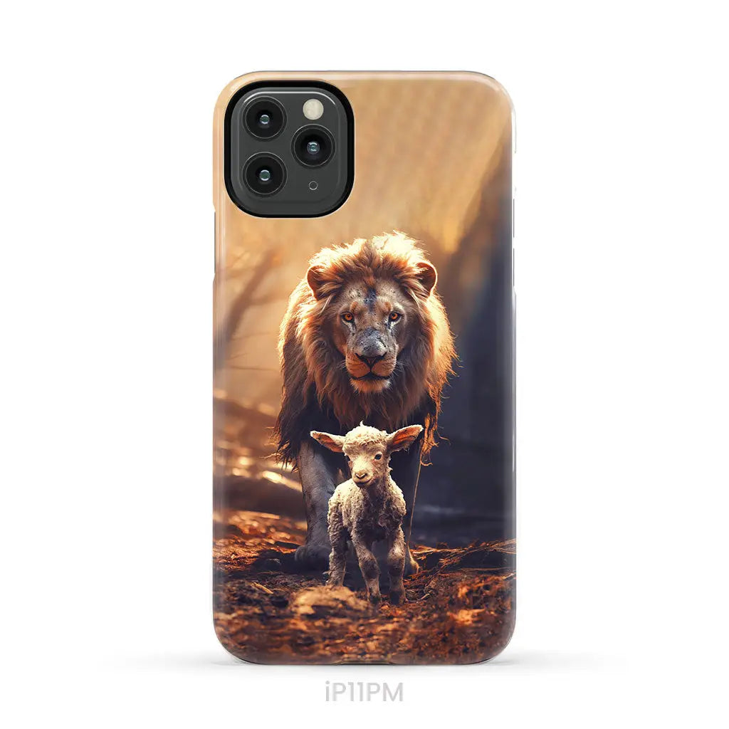 Lion And Lamb In The Forest Phone Case iPhone 11 Pro Max / Tough Case