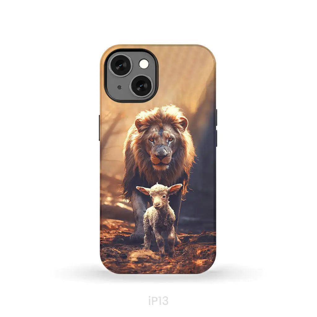 Lion And Lamb In The Forest Phone Case iPhone 13 / Tough Case