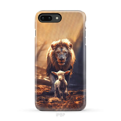 Lion And Lamb In The Forest Phone Case iPhone 8 Plus / Tough Case