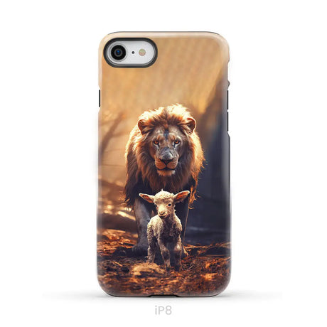 Lion And Lamb In The Forest Phone Case iPhone 8 / Tough Case