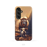 Lion And Lamb In The Forest Phone Case Samsung Galaxy S24 / Tough Case