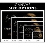 Lion of Judah Be strong and courageous Joshua 1:9 wall art canvas size options
