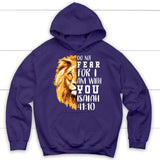 lion do not fear for I am with you hoodie Purple / S