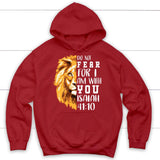 lion do not fear for I am with you hoodie Red / S