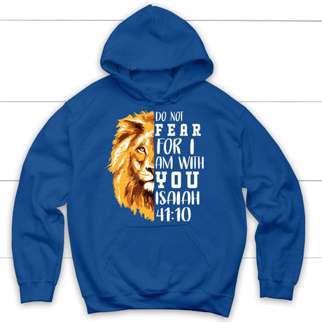 lion do not fear for I am with you hoodie Royal Blue / S