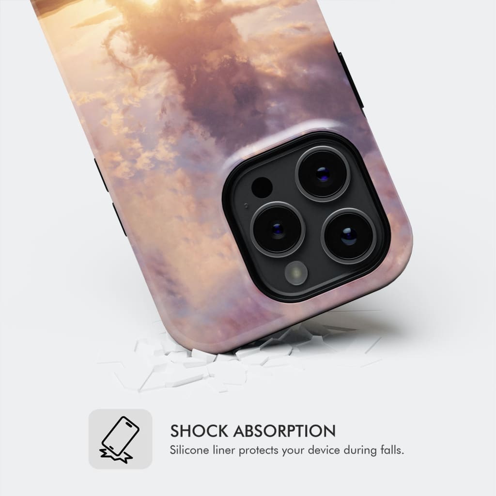 Lion of Judah above the empty tomb He is risen phone case Christian Easter cases