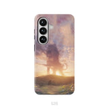 Lion of Judah above the empty tomb He is risen phone case Christian Easter phone cases Samsung Galaxy S26 / Tough Case