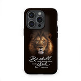 Lion of Judah Be still and know that I am God phone case Bible verse cases
