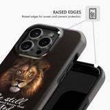 Lion of Judah Be still and know that I am God phone case Bible verse cases