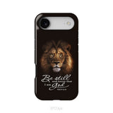 Lion of Judah Be still and know that I am God phone case Bible verse phone cases iPhone 17 Air / Tough Case