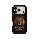 Lion of Judah Be still and know that I am God phone case Bible verse phone cases iPhone 17 Pro / Tough Case