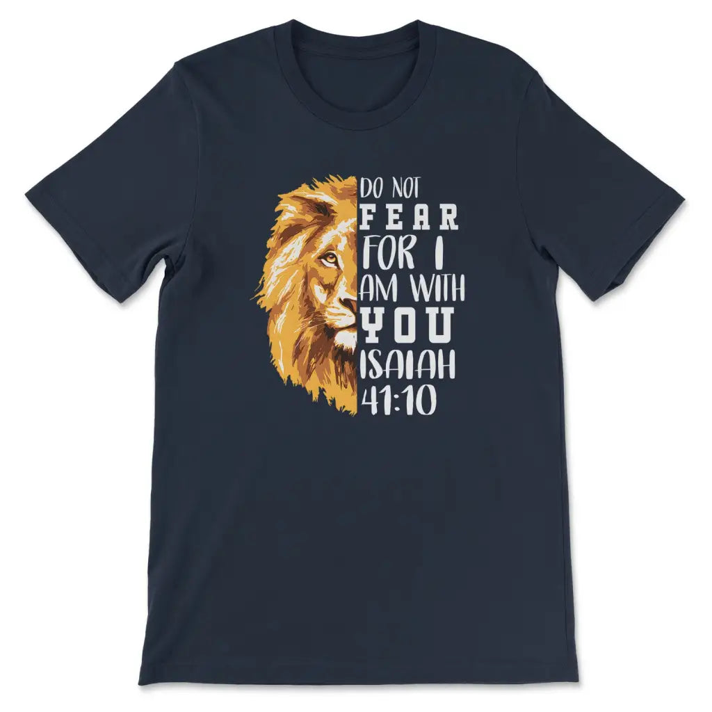 Lion of Judah Do not fear for I am with you Women’s t-shirt Navy / S