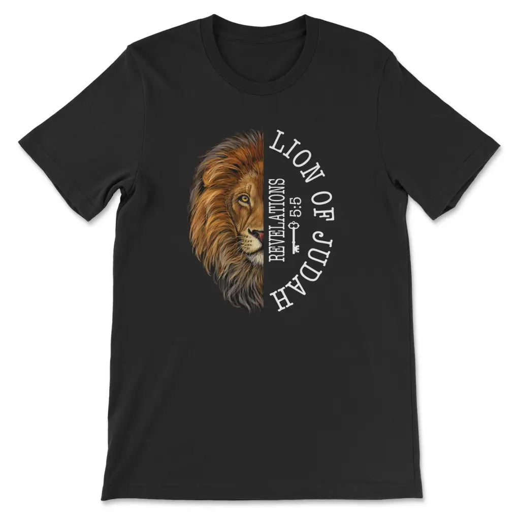 Lion of Judah Revelation 5:5 t-shirt Black / S