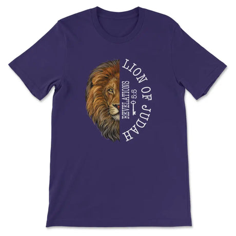 Lion of Judah Revelation 5:5 t-shirt Team Purple / S