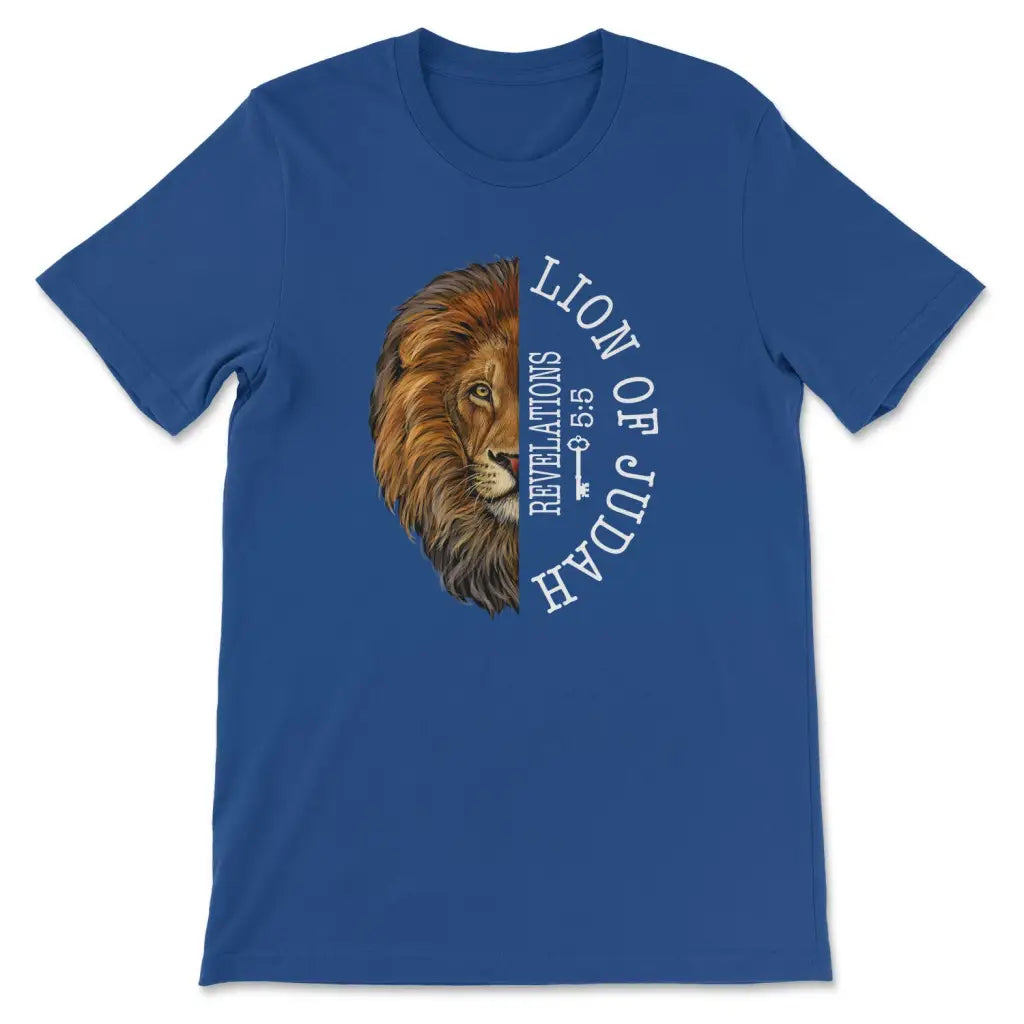 Lion of Judah Revelation 5:5 t-shirt True Royal / S