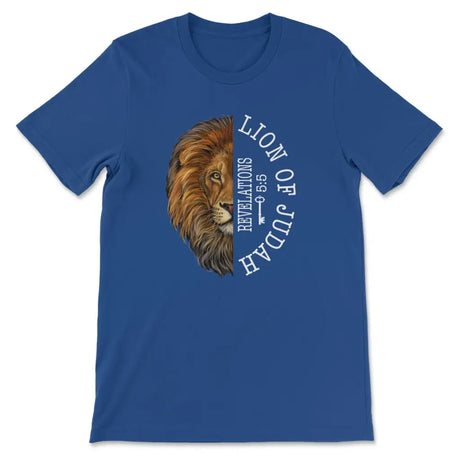 Lion of Judah Revelation 5:5 t-shirt True Royal / S