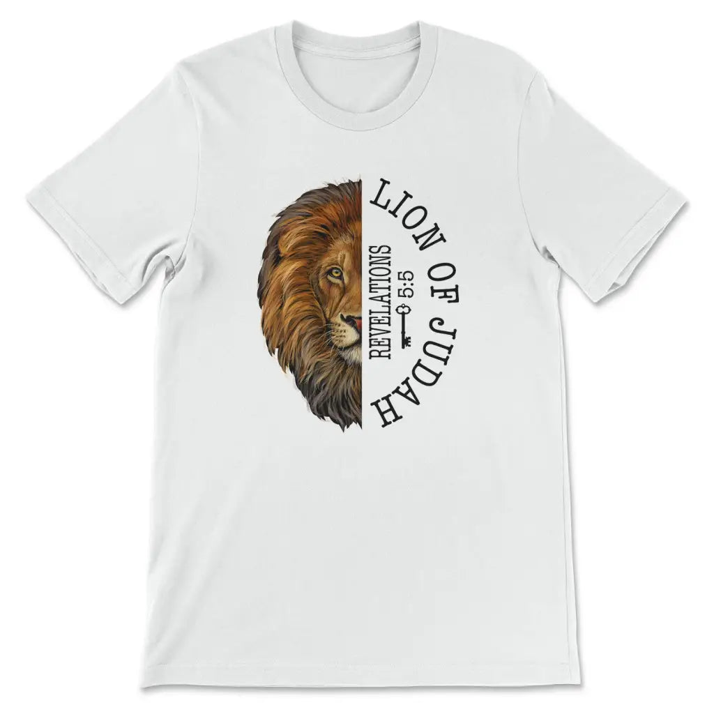 Lion of Judah Revelation 5:5 t-shirt White / S