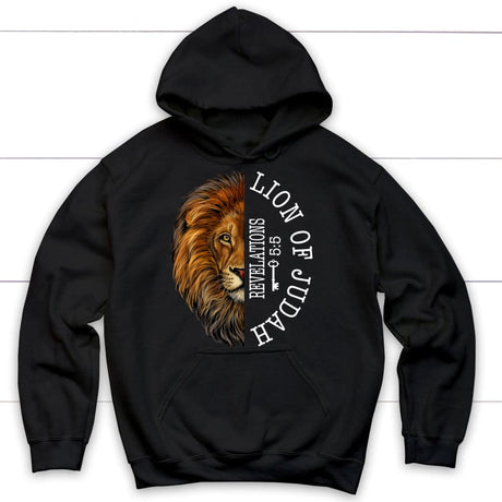 Lion of judah Revelation 5:5 Hoodie Black / S