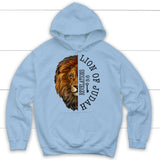 Lion of judah Revelation 5:5 Hoodie Light Blue / S