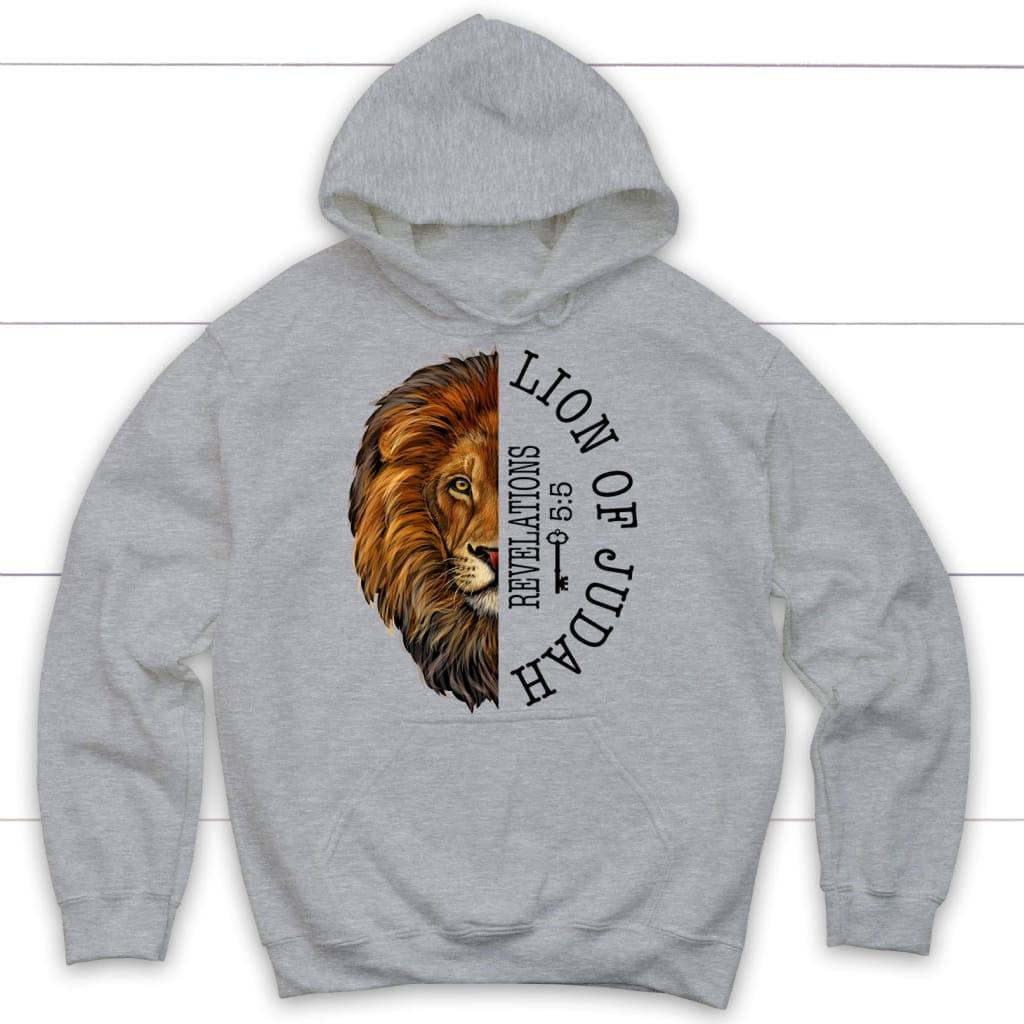 Lion of judah Revelation 5:5 Hoodie Sport Grey / S
