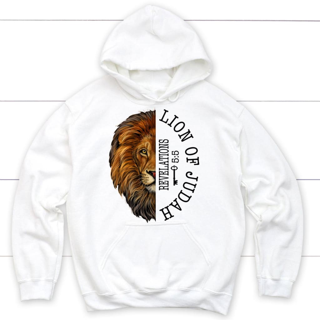 Lion of judah Revelation 5:5 Hoodie White / S