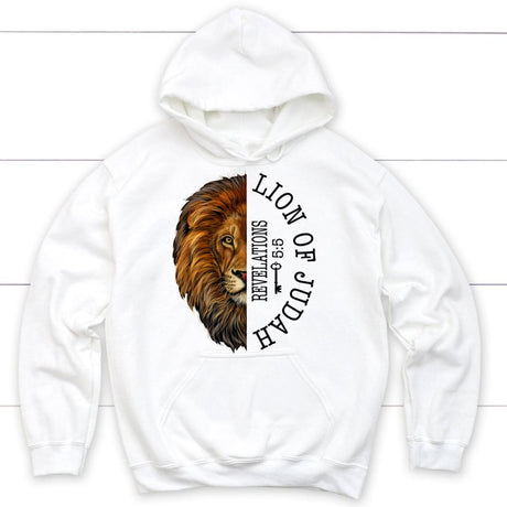 Lion of judah Revelation 5:5 Hoodie White / S