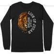 Lion of judah Revelation 5:5 Long Sleeve Shirt Black / S