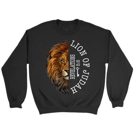 Lion of judah Revelation 5:5 Sweatshirt Black / S