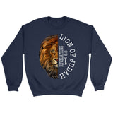 Lion of judah Revelation 5:5 Sweatshirt Navy / S