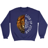 Lion of judah Revelation 5:5 Sweatshirt Purple / S