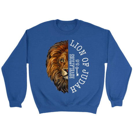Lion of judah Revelation 5:5 Sweatshirt Royal / S