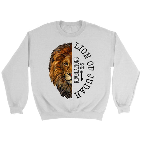 Lion of judah Revelation 5:5 Sweatshirt White / S