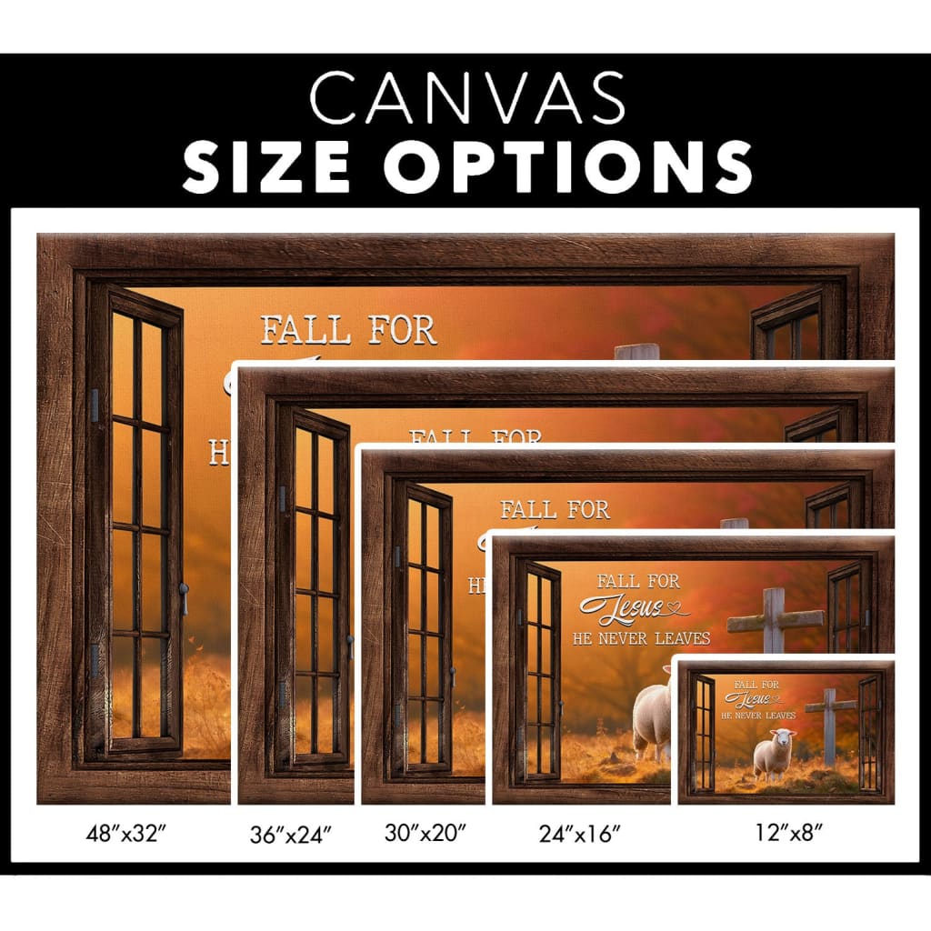 Lost Sheep Fall For Jesus Wall Art Canvas Size Options