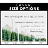 Many Are The Plans Proverbs 19:21 Canvas Size Options