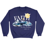 Matthew 17:20 Faith Can Move Mountains Sweatshirt Purple / S