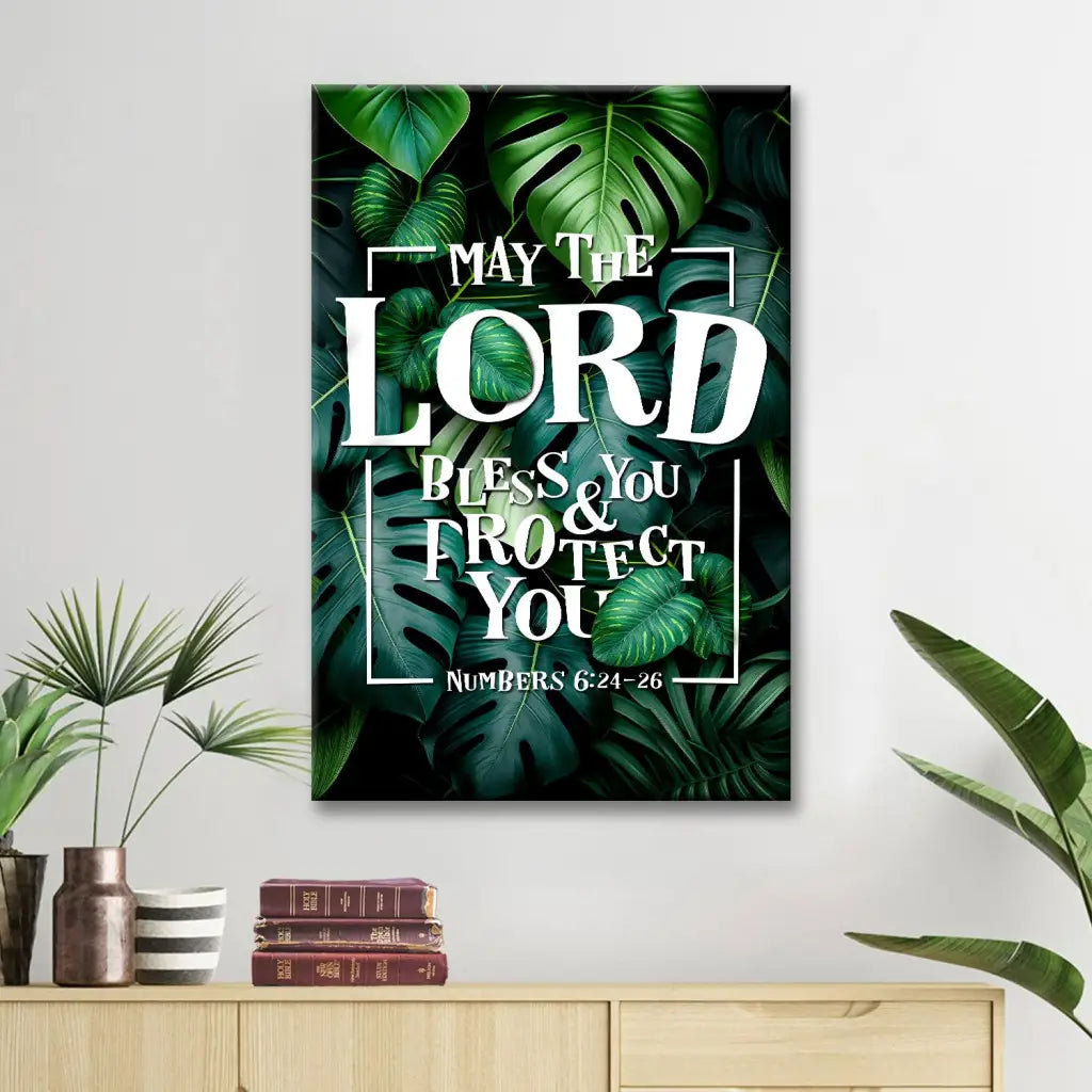 May The Lord Bless You And Protect You Numbers 6:24-26 Wall Art Canvas