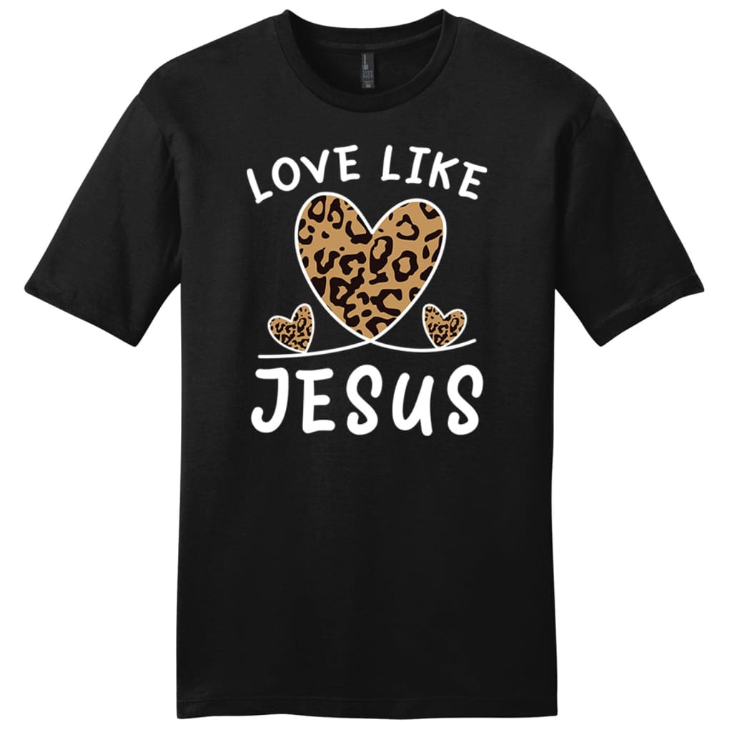 Men’s T-shirt Love Like Jesus Leopard Black / S