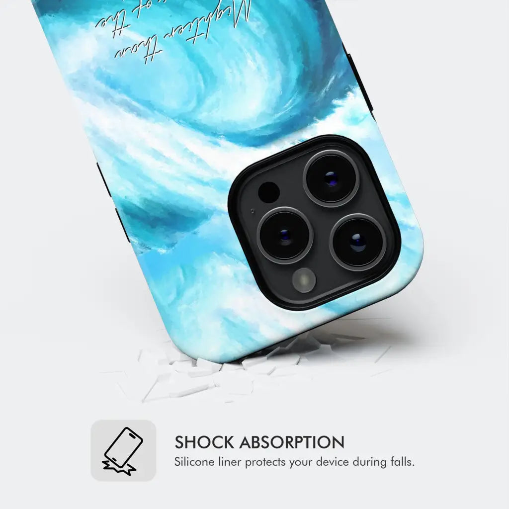 Mightier than the waves of sea Christian phone case