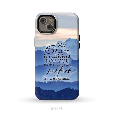 My grace is sufficient for you 2 Corinthians 12:9 phone case iPhone 14 Plus / Tough Case