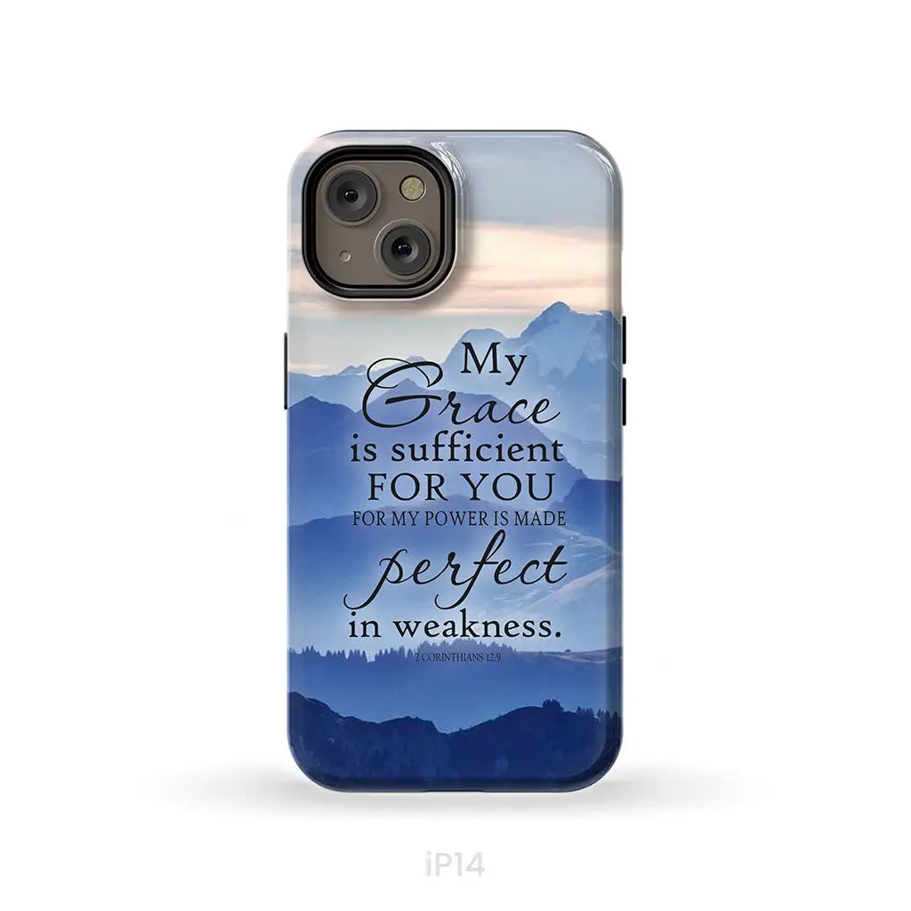 My grace is sufficient for you 2 Corinthians 12:9 phone case iPhone 14 / Tough Case